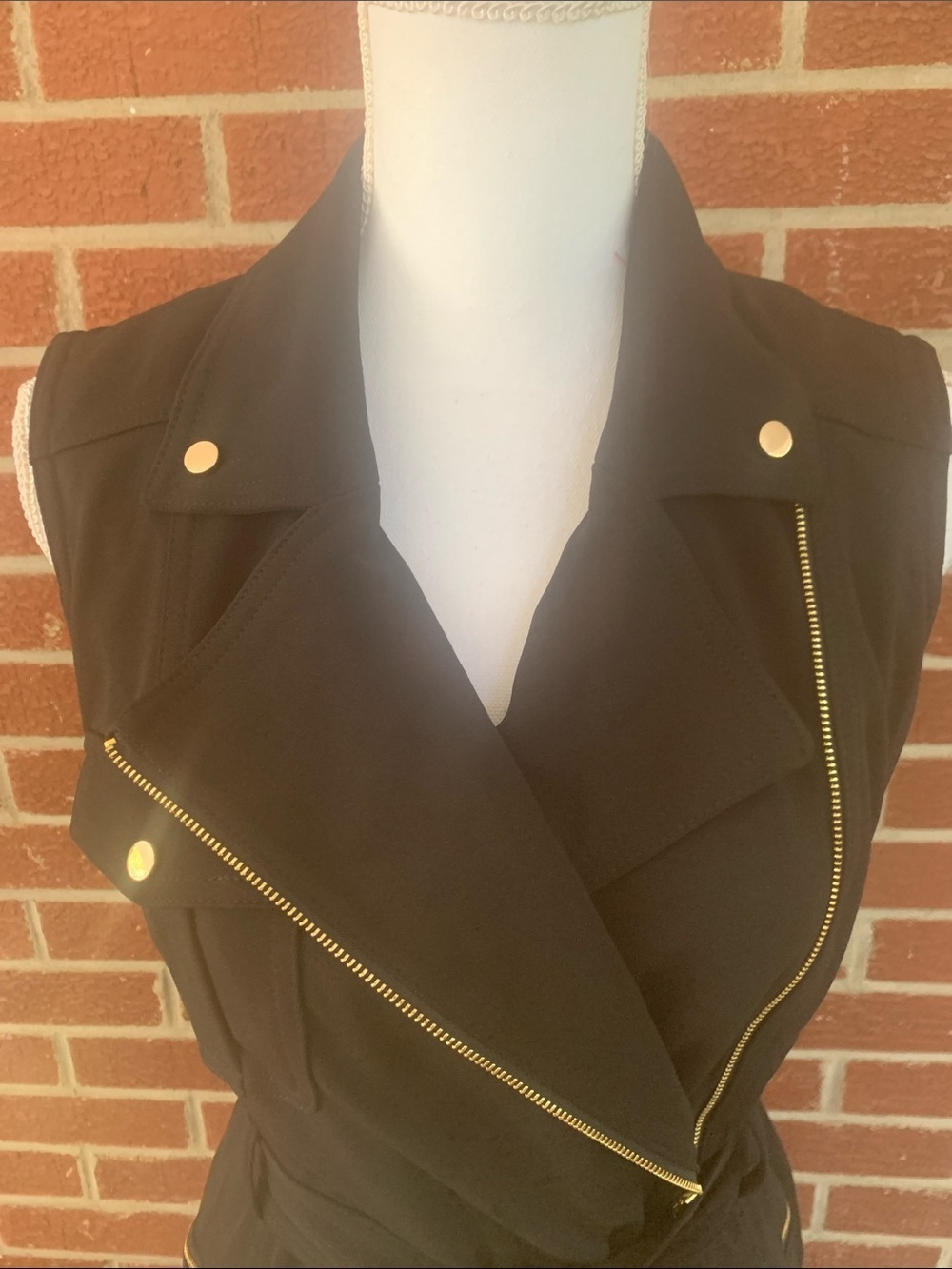 Andrew Marc stunning black zipper dress - Picture 3 of 6